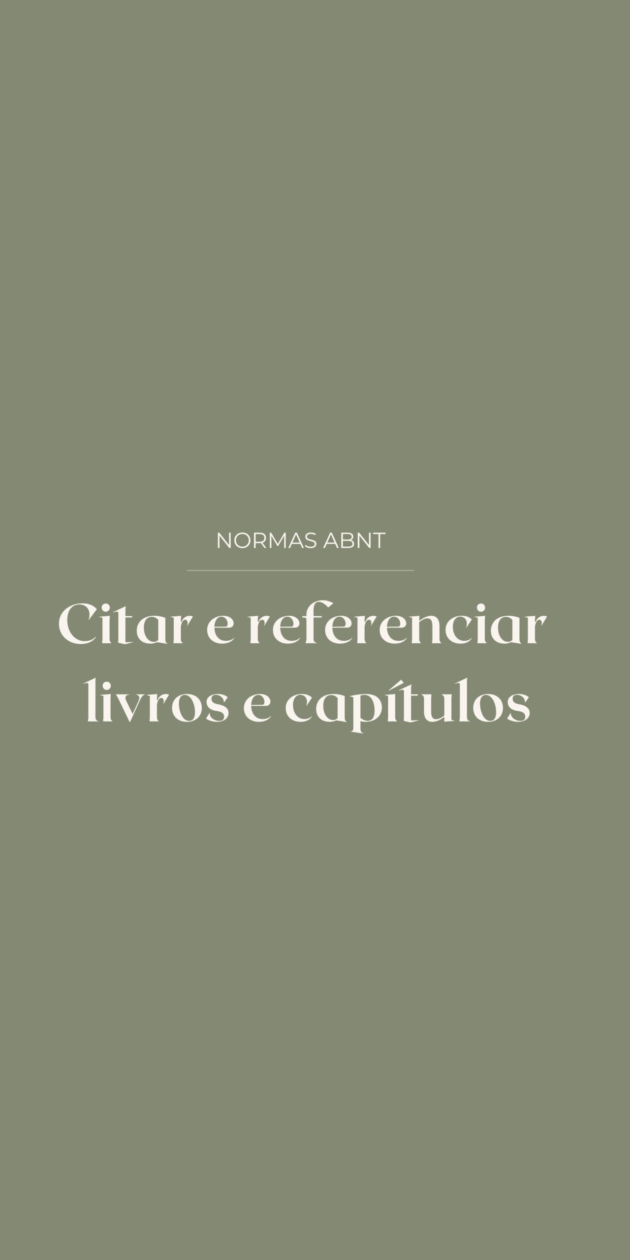 Como citar e referenciar livros e capítulos nas normas ABNT